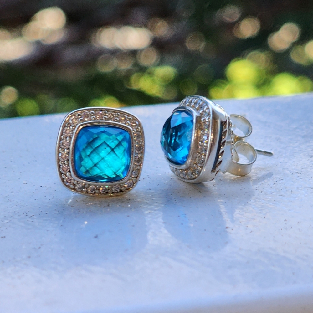 Blue Topaz Earrings